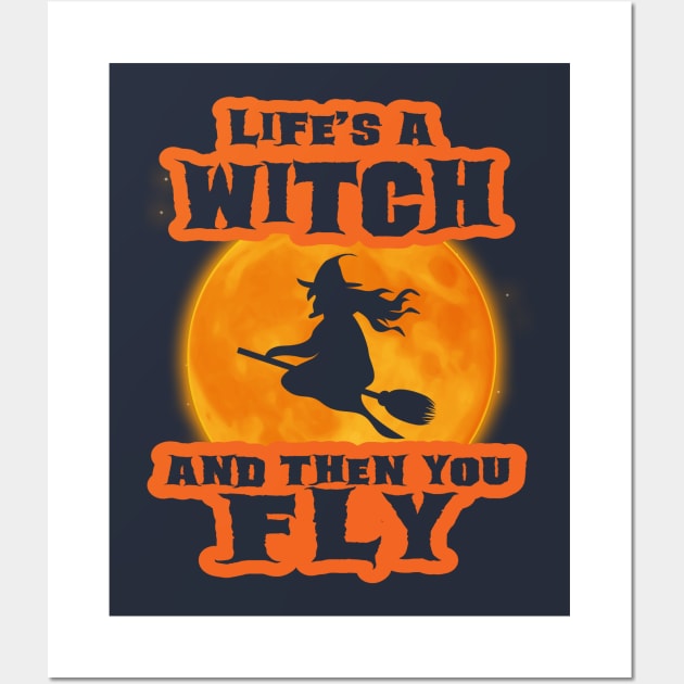 Funny Halloween Witch Shirt Wall Art by CM